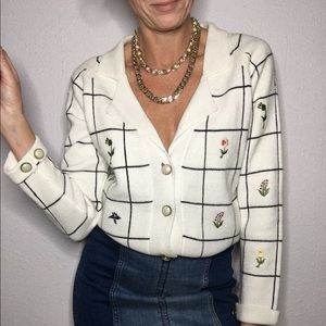 💐VTG 60s acrylic button down sweater